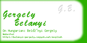 gergely belanyi business card